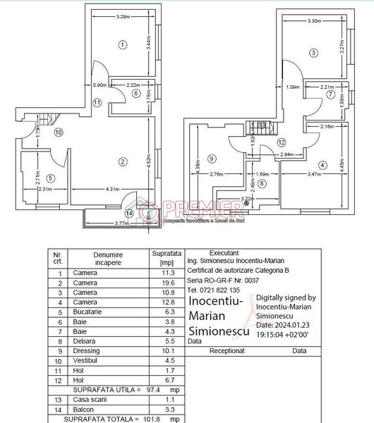 Aparatorii Patriei, luna cadourilor, apartament 4 camere, duplex.